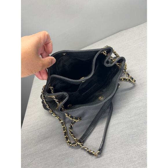 Michael Kors Jet Set Medium Black Pebbled Leather Crossbody Bag - Picture 8 of 11